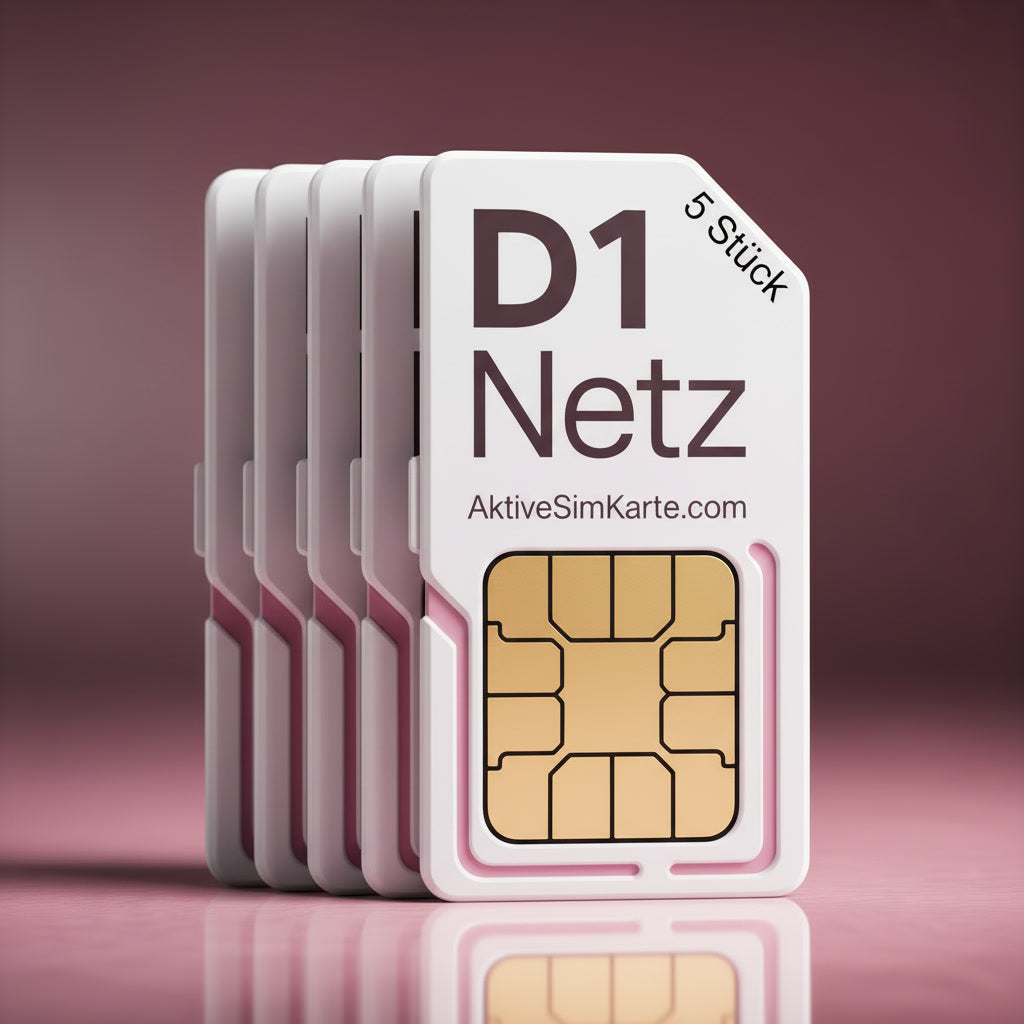 5 x Aktive D1 Prepaid SIM Karten