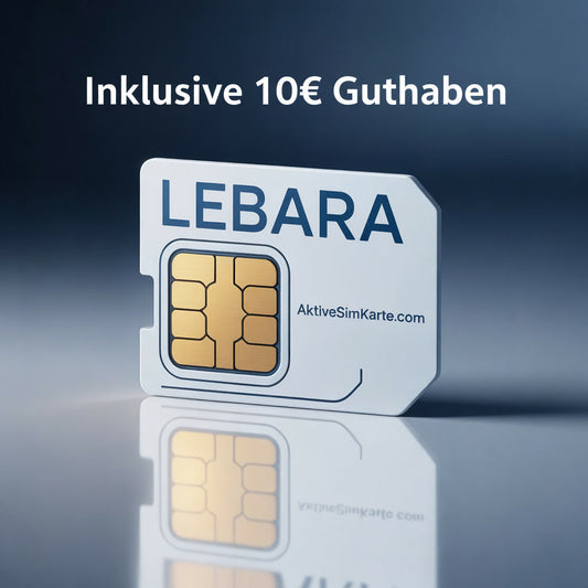 Aktive Lebara Prepaid SIM Karte mit 10€ Guthaben