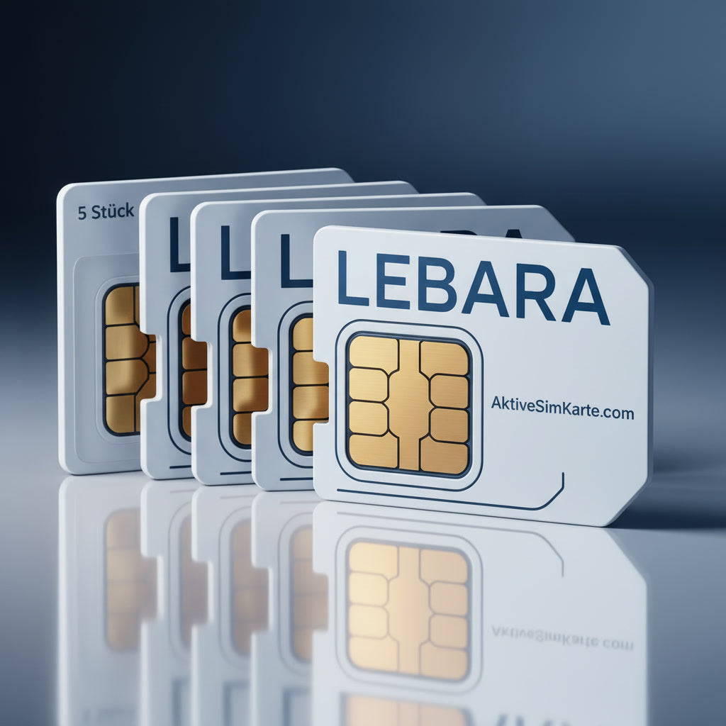 5 x Sofort Aktive Lebara Prepaid SIM Karten inkl. 10€ Guthaben