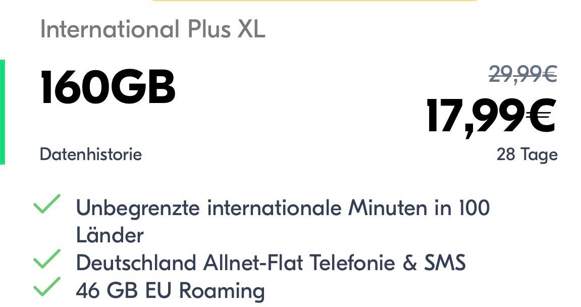 Lyca Mobil Prepaid SIM Karte – 160GB + Flat International
