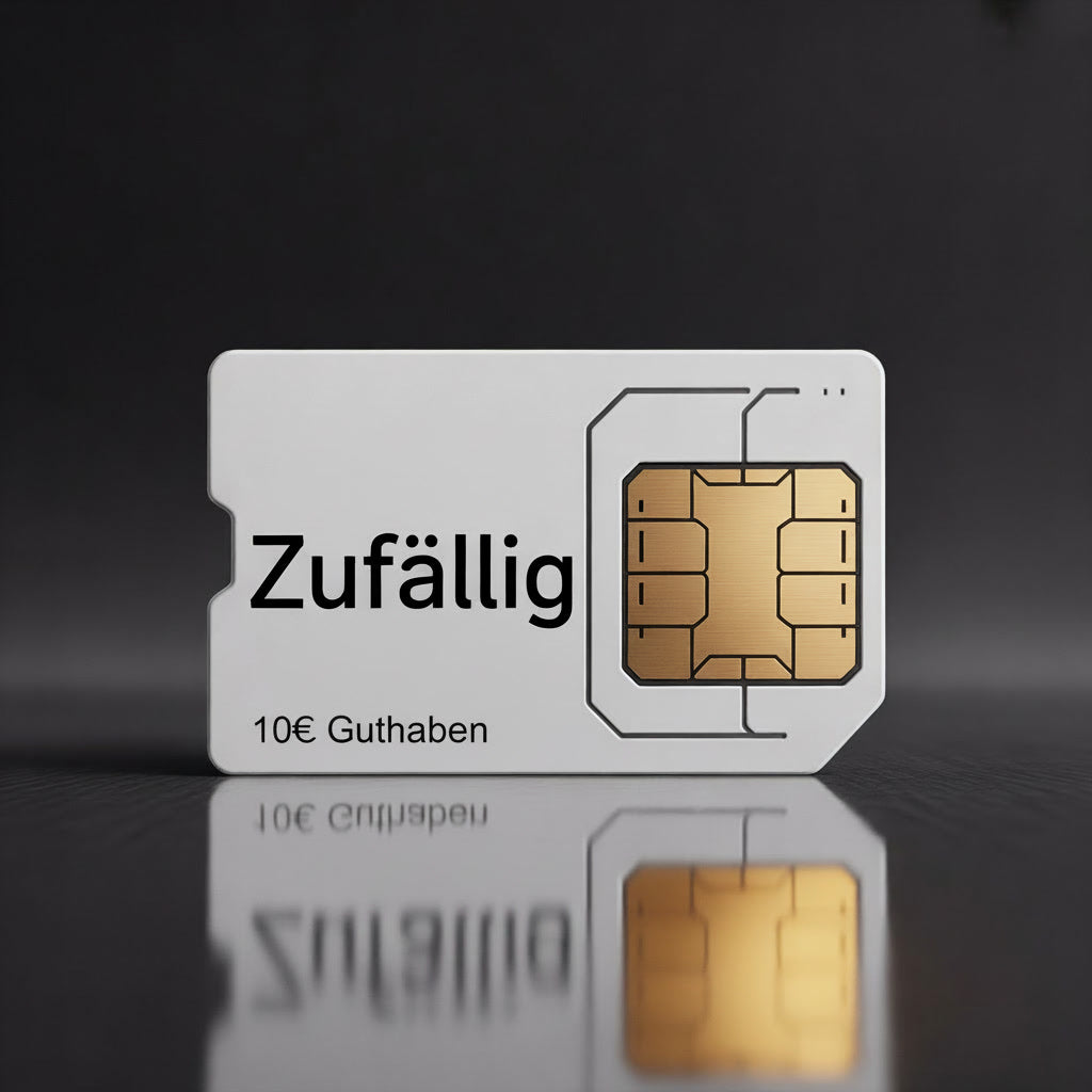Sofort Aktive zufällige Prepaid SIM Karte inkl. 10€ Guthaben
