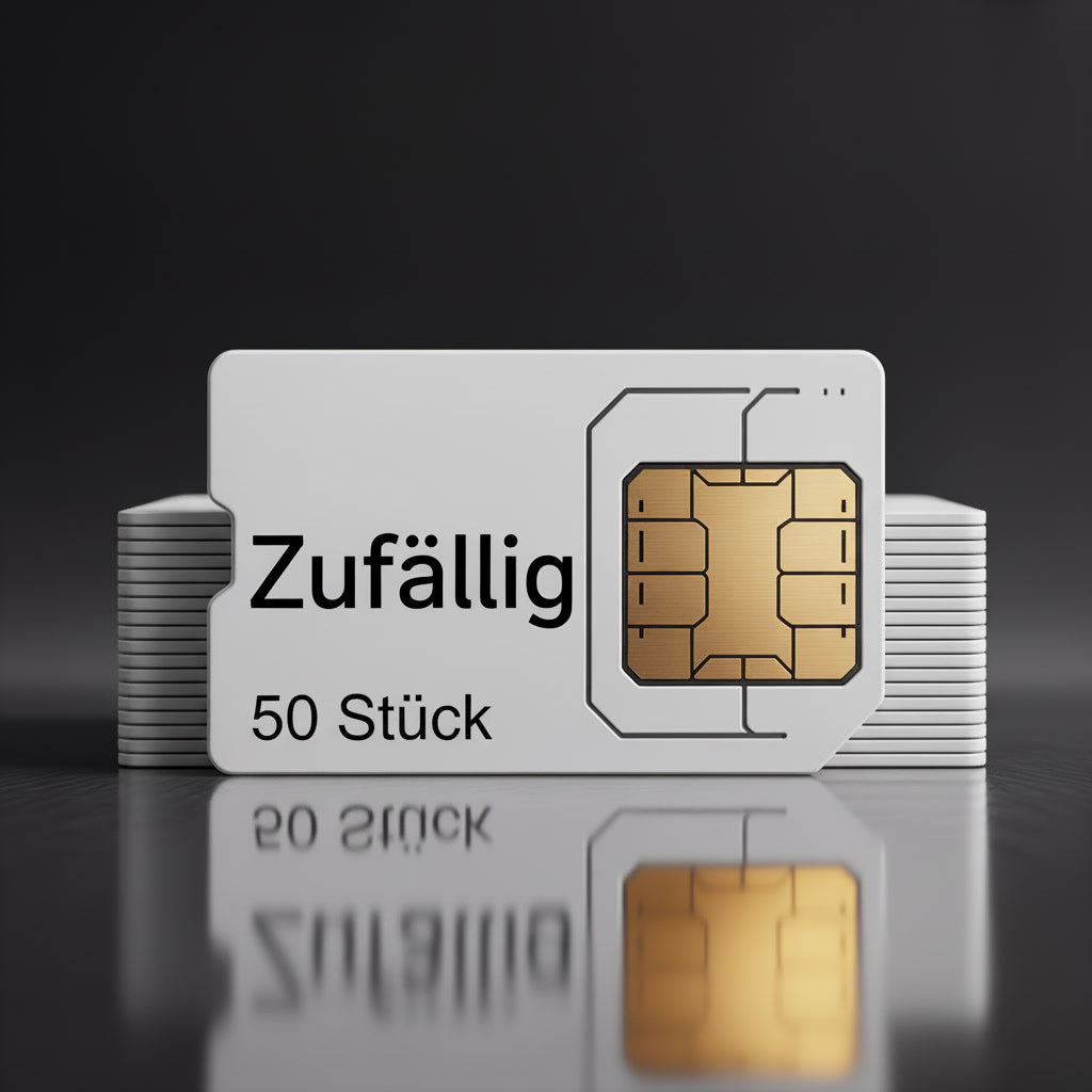50 x Sofort Aktive zufällige Prepaid SIM Karten eines deutschen Providers